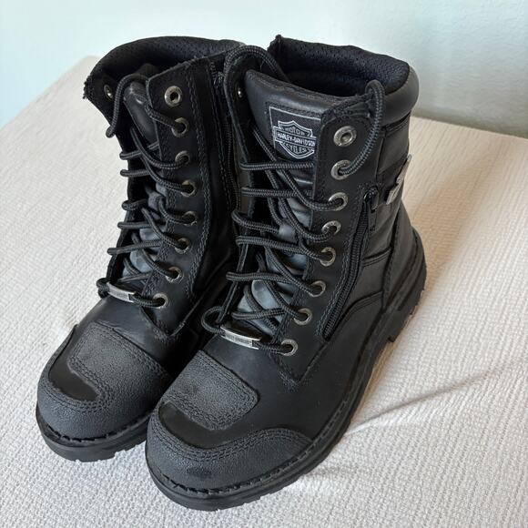 Harley Davidson Riddick Black Performance Boots 8Men/ women 9.5 Steel Toe D87005 - Picture 1 of 6